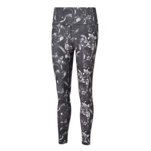NWT. PUMA Floral Ribbed High-Waist Studio Crop Leggings